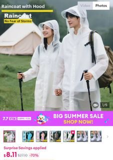 YUChENG Rainproof All-Weather Raincoat for Adults and Students