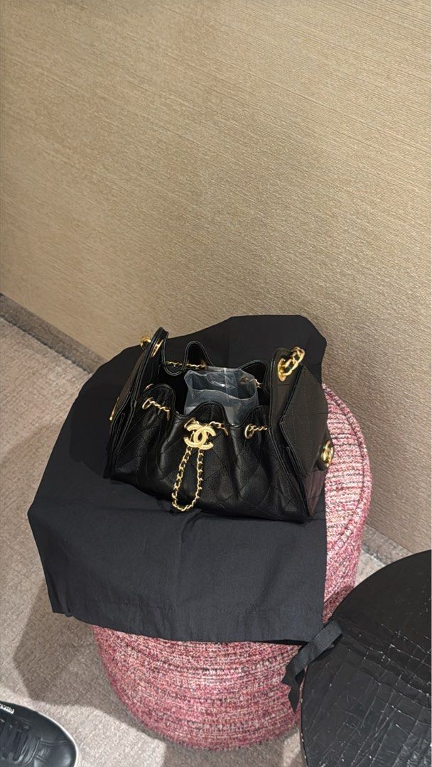 Chanel 25 Mini Hobo Bag in Black Caviar and AGHW (Category: Bags & Wallets) located in Singapore. Submitted by shopflux (Listing ID 1448419272, Image 2). Description: In Caviar and aged gold hardware (highly sought combo) Full Set - Mar 2026 Bought from Japan boutique Microchipped Used twice lightly only Condition: 10/10 like new condition Can fit a lot stuff even though it’s mini size and suits many occasions, classic piece! Comes with: Full set
