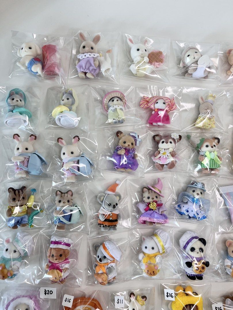 Sylvanian Families Clearance Assorted Miniature Animal Figurines - Collectible Toys (Category: Toy Figures) located in Singapore. Submitted by kicktheflames (Listing ID 1443239962, Image 3). Description: sylvanian families sales💕💕 first & second row- $7 each ($5 for fun hair sheep) third - fifth row - $10 each the rest- please refer to the pict .