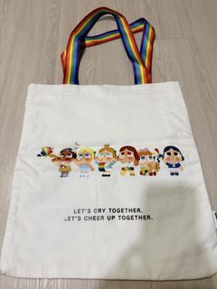 POP MART Cry Baby Tote Bag Rainbow Straps