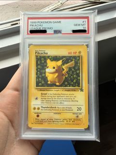 PSA 10 Pikachu #1 1999 Pokemon League Promo Vintage