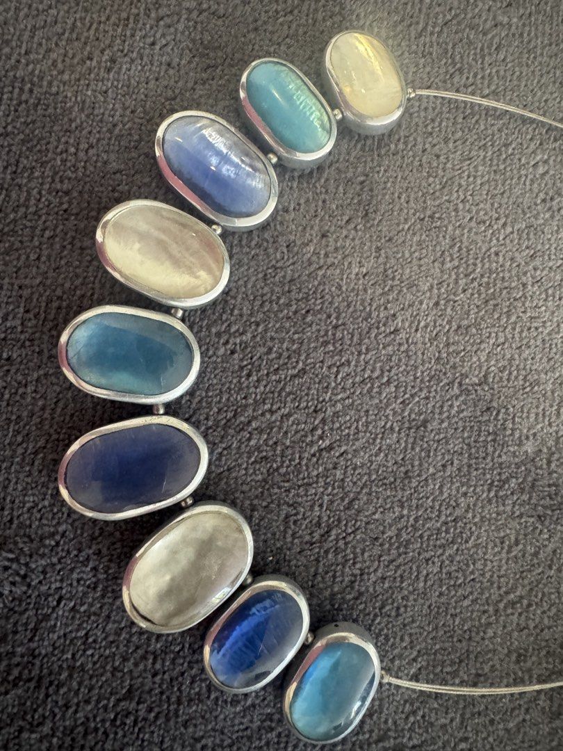 Culture Mix reversible adjustable resin necklace (Category: Necklaces) located in Singapore. Submitted by croka (Listing ID 1453062506, Image 3). Description: Culture Mix reversible adjustable resin necklace. Blue and white resin stones on one side and striking black on the other. Adjustable length as shown. Bought from the home of Culture Mix brand in Utrecht, Netherlands. For collection from Katong 437831 or select delivery. Thank you for your 