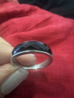 Sterling silver black onyx ring