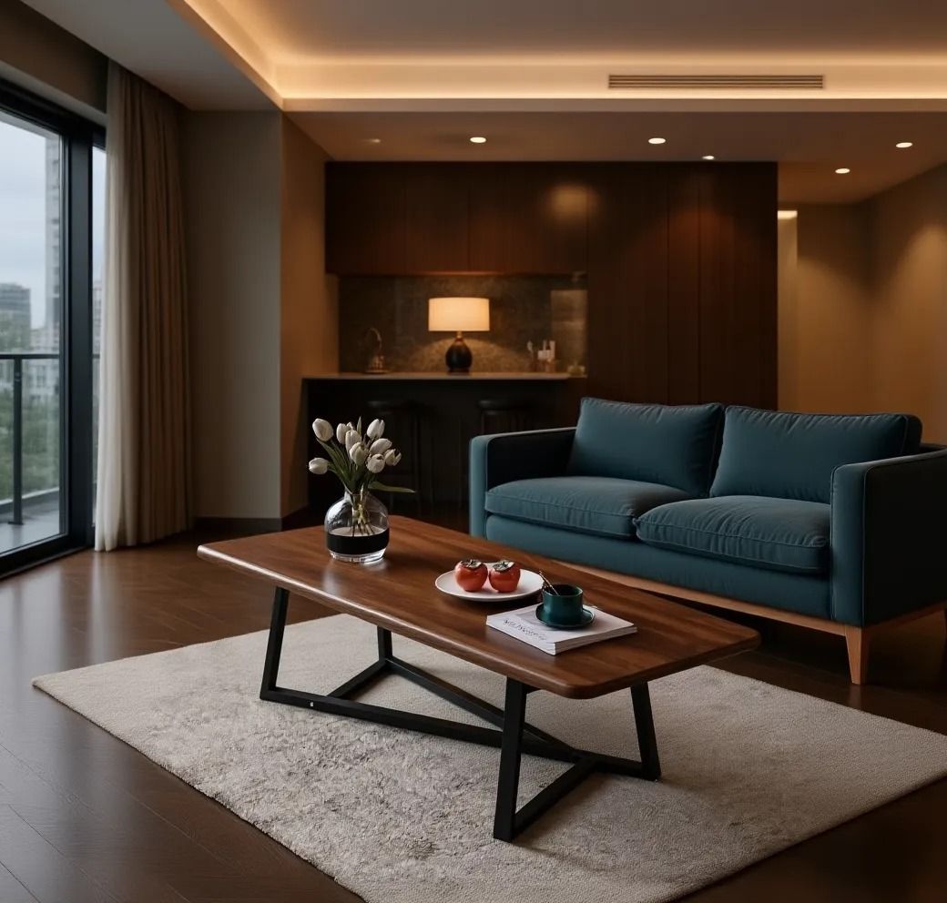 120×60×45cm Living Space Table | Designer Storage Solution | Plain Sleek Center Counter | Industrial-Chic Aesthetic With Steel Frame & MDF Solid wood Top | Farmhouse Lounge Surface | Interior Space | ID 127 (Category: Tables & Sets) located in Singapore. Submitted by mylivingnest (Listing ID 1454845057, Image 1). Description: 🪵 Product Name: Rustic Industrial Coffee Table Material: MDF Wood Top + Metal Frame Table Type: Coffee Table / Living Roo