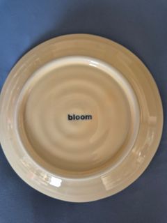 Japanese  Set of 5 Small Ceramic Blue Heart Design Plates