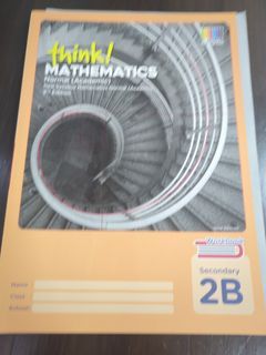 Think! Mathematics Secondary 2B Normal Academic Workbook with full solutions