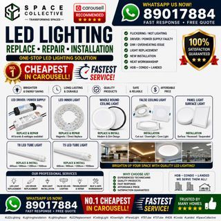 Led Light / Ceiling Light / Repair Led / Replace Led / Led Driver / T5 / T8 / Led Strip Light / Panel Light / Repair light / Surface Light / Handyman / Electrician / Led Driver / 36w / 24w / 48w / Install Light / Change light / Track light
