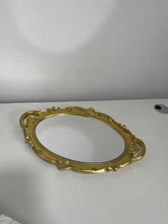 Gold Vintage Mirror Tray