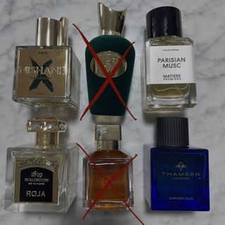 Niche perfume Nishane, Matiere Premiere, Roja, Thameen Perfumes
