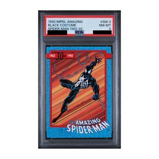 PSA 8 Spider-Man SM-3 Symbiote Black 1992 Marvel Impel Amazing Spider-Man card