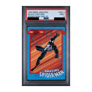 PSA 9 Spider-Man SM-3 Symbiote Black 1992 Impel Amazing Spider-Man Marvel card