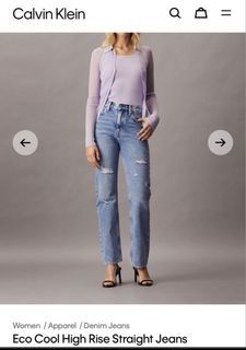 Calvin Klein Eco Cool High Rise Straight Jeans