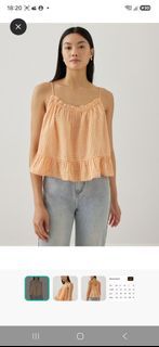 Love bonito Gingham Ruffle Camisole Top