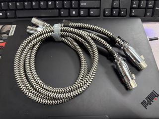 1M AudioQuest Perfect-Surface Silver (PSS) Cheetah XLR Interconnect with 36V DBS Battery Pack