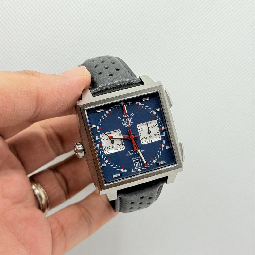 Brand New 05/2026 Tag Heuer Monaco Chronograph Titanium Blue Dial CDW2181.FC8360 (Category: Watches) located in Singapore. Submitted by worthytime (Listing ID 1455626048, Image 1). Description: 🫵Join our Tele-gram channel for latest updates: worthytime.biz/tele ➡️Tag Heuer Monaco Chronograph Titanium Blue Dial CDW2181.FC8360 ➡️May 2026 (5 Years Tag Heuer International Warranty Till 05/2031) ➡️Brand New Unworn ➡️Full Complete Set 💰Retail Price: 