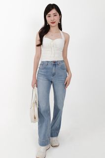 (Buy2Free1) The Style Soirée TSS Roxie Padded Ruched Halter Top - Lovet love bonito Mikayla Carrislabelle afa twl ttr topazette tpz