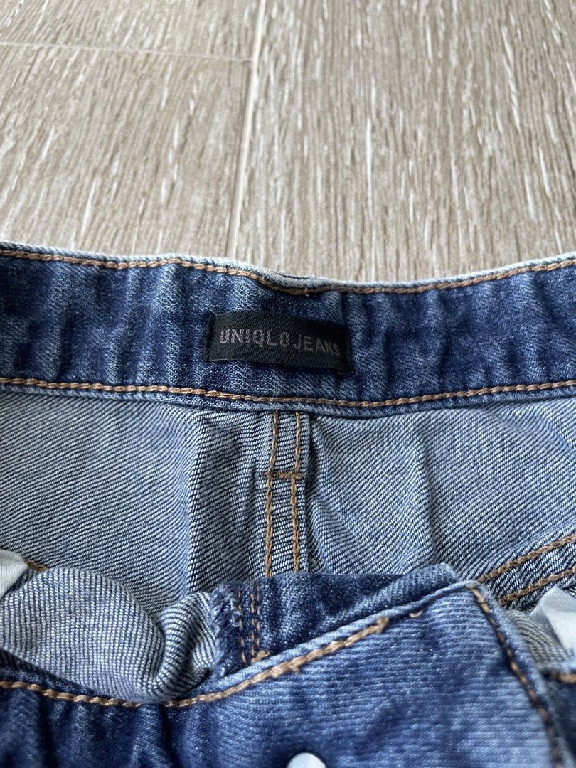 Uniqlo Kids Denim Shorts Size 150 (2 Pairs) (Category: Shorts) located in Singapore. Submitted by movingout_sales (Listing ID 1455600797, Image 2). Description: - One light wash (from Uniqlo kids, fits size S well) - one dark wash $5 each Pm for more info (:.