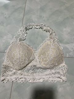 Brand new white lace halter bralette 70 to 75 A B