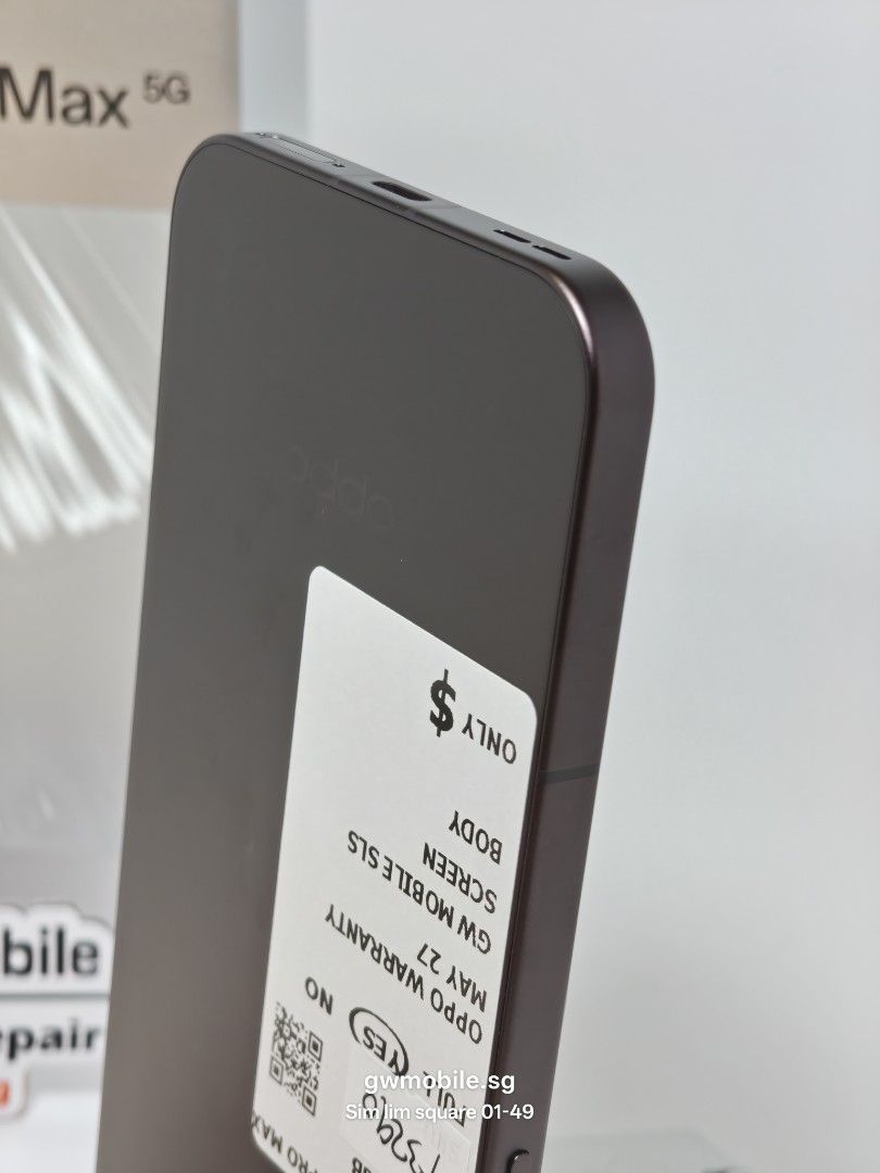 Oppo Reno 15 Pro Max 5G Dusk Brown 512GB (Category: OPPO) located in Singapore. Submitted by gwmobile.sg (Listing ID 1455753596, Image 4). Description: .