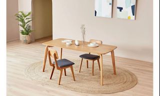 Castlery Vincent Oak Dining Set (180cm table + 6 Chairs)