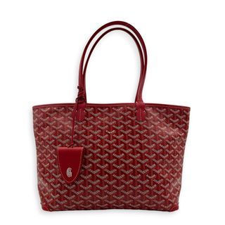 Goyard Artois Red with Universal Clip Tote Bag in Coated Canvas, Silver hardware