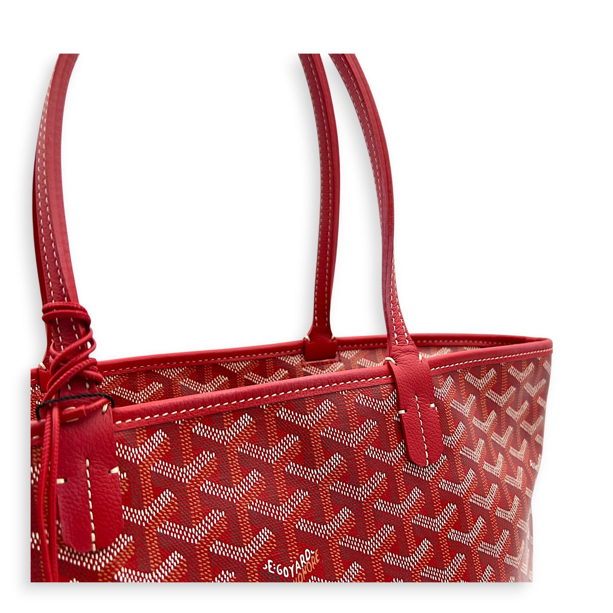 Goyard Artois Red with Universal Clip Tote Bag in Coated Canvas, Silver hardware (Category: Bags & Wallets) located in Singapore. Submitted by carousellluxury (Listing ID 1450220790, Image 8). Description: SKU S2605-011917LL Material Coated Canvas Color Red with Universal Clip Hardware Silver Strap Not Included Dimension (L)30cm x (H)24cm x (W)14cm Accessories Care Card, Dust Bag, Receipt(s), Series ACM020252 Circa Est 2025 Microchipped FALSE Con