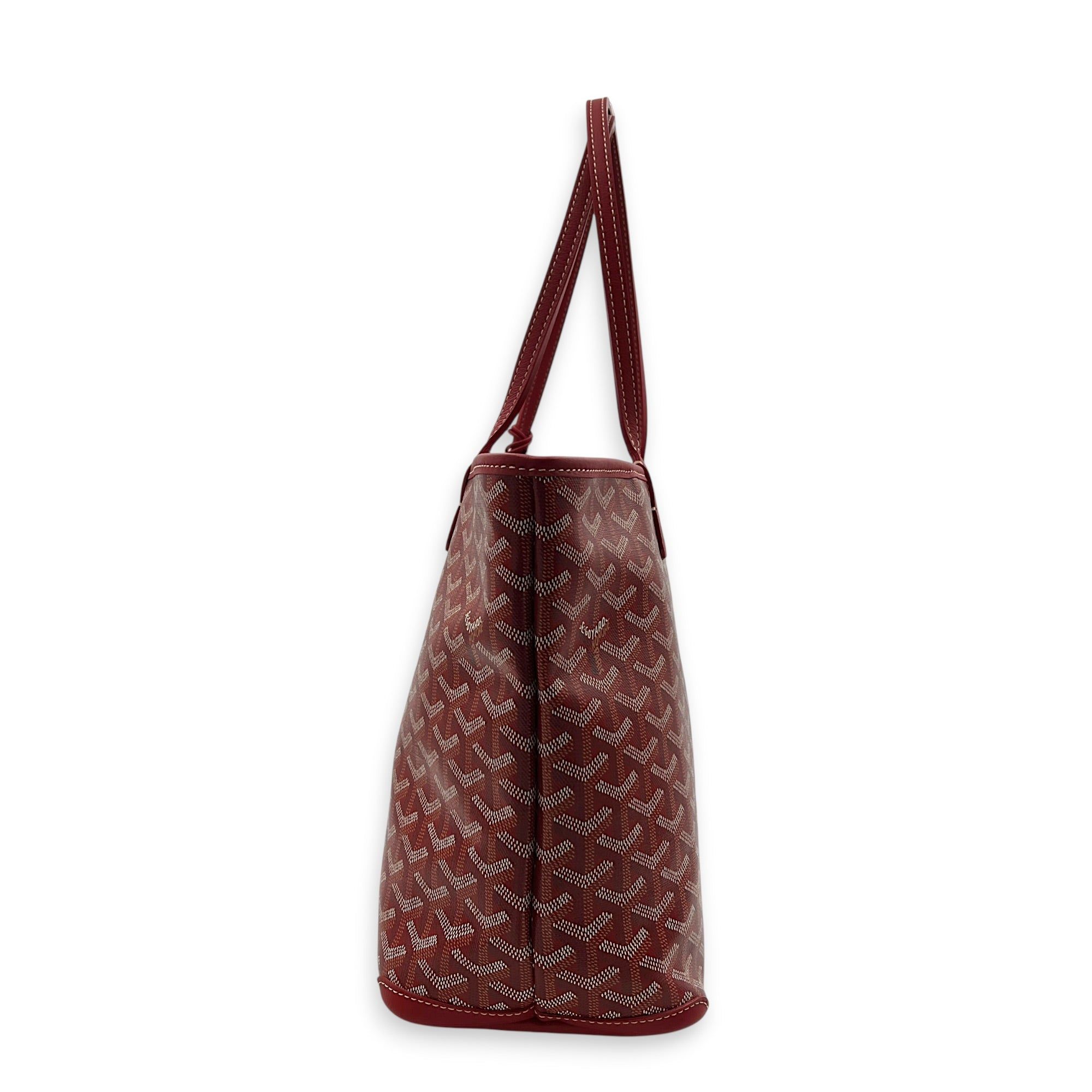 Goyard Artois Red with Universal Clip Tote Bag in Coated Canvas, Silver hardware (Category: Bags & Wallets) located in Singapore. Submitted by carousellluxury (Listing ID 1450220790, Image 4). Description: SKU S2605-011917LL Material Coated Canvas Color Red with Universal Clip Hardware Silver Strap Not Included Dimension (L)30cm x (H)24cm x (W)14cm Accessories Care Card, Dust Bag, Receipt(s), Series ACM020252 Circa Est 2025 Microchipped FALSE Con