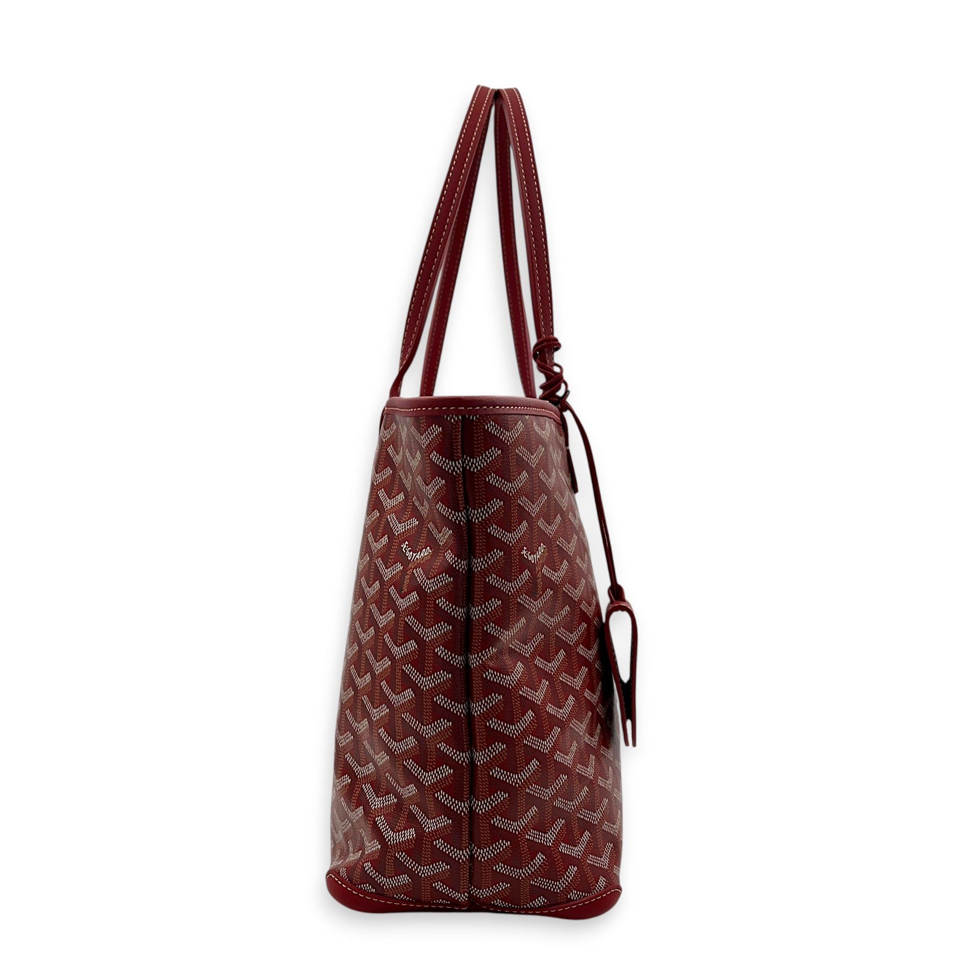 Goyard Artois Red with Universal Clip Tote Bag in Coated Canvas, Silver hardware (Category: Bags & Wallets) located in Singapore. Submitted by carousellluxury (Listing ID 1450220790, Image 3). Description: SKU S2605-011917LL Material Coated Canvas Color Red with Universal Clip Hardware Silver Strap Not Included Dimension (L)30cm x (H)24cm x (W)14cm Accessories Care Card, Dust Bag, Receipt(s), Series ACM020252 Circa Est 2025 Microchipped FALSE Con