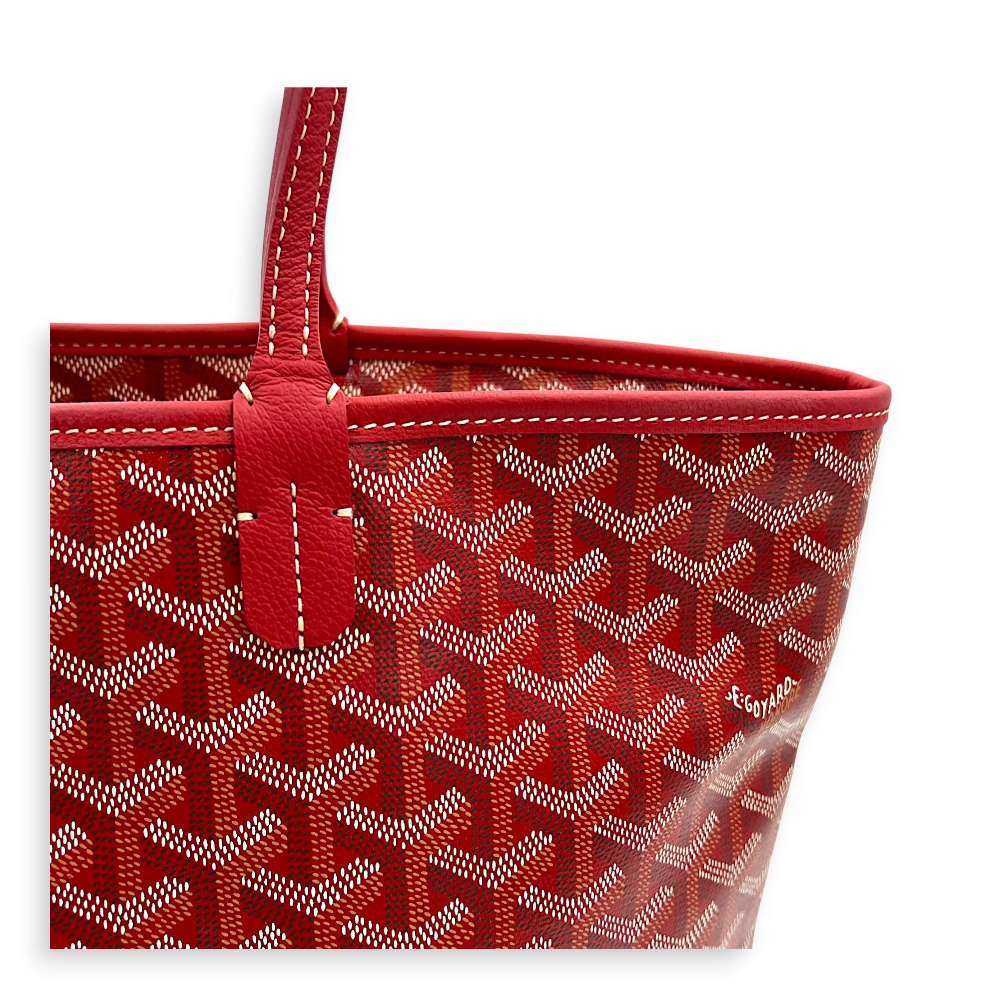 Goyard Artois Red with Universal Clip Tote Bag in Coated Canvas, Silver hardware (Category: Bags & Wallets) located in Singapore. Submitted by carousellluxury (Listing ID 1450220790, Image 10). Description: SKU S2605-011917LL Material Coated Canvas Color Red with Universal Clip Hardware Silver Strap Not Included Dimension (L)30cm x (H)24cm x (W)14cm Accessories Care Card, Dust Bag, Receipt(s), Series ACM020252 Circa Est 2025 Microchipped FALSE Co