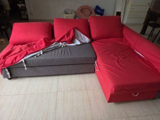 L Shaped Friheten with Sofa Cover