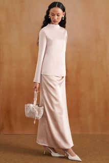 ANESSA LONG SLEVE TOP in Dusty pink