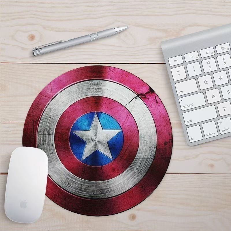 Brand New Marvel Superhero Round Mousepad - Iron Man, Captain America, Spiderman | Perfect for gamers and Marvel fans | Size: Ø22 x 0.3 CM (Category: Mouse & Mousepads) located in Singapore. Submitted by airshield (Listing ID 1456092058, Image 2). Description: - Brand New - Self-Collect @ Ubi - Size: Ø22 x 0.3 CM - Marvel superhero mousepads - Choose from iconic designs: Iron Man helmet, Captain America shield, or Spiderman emblem - Smooth surfac