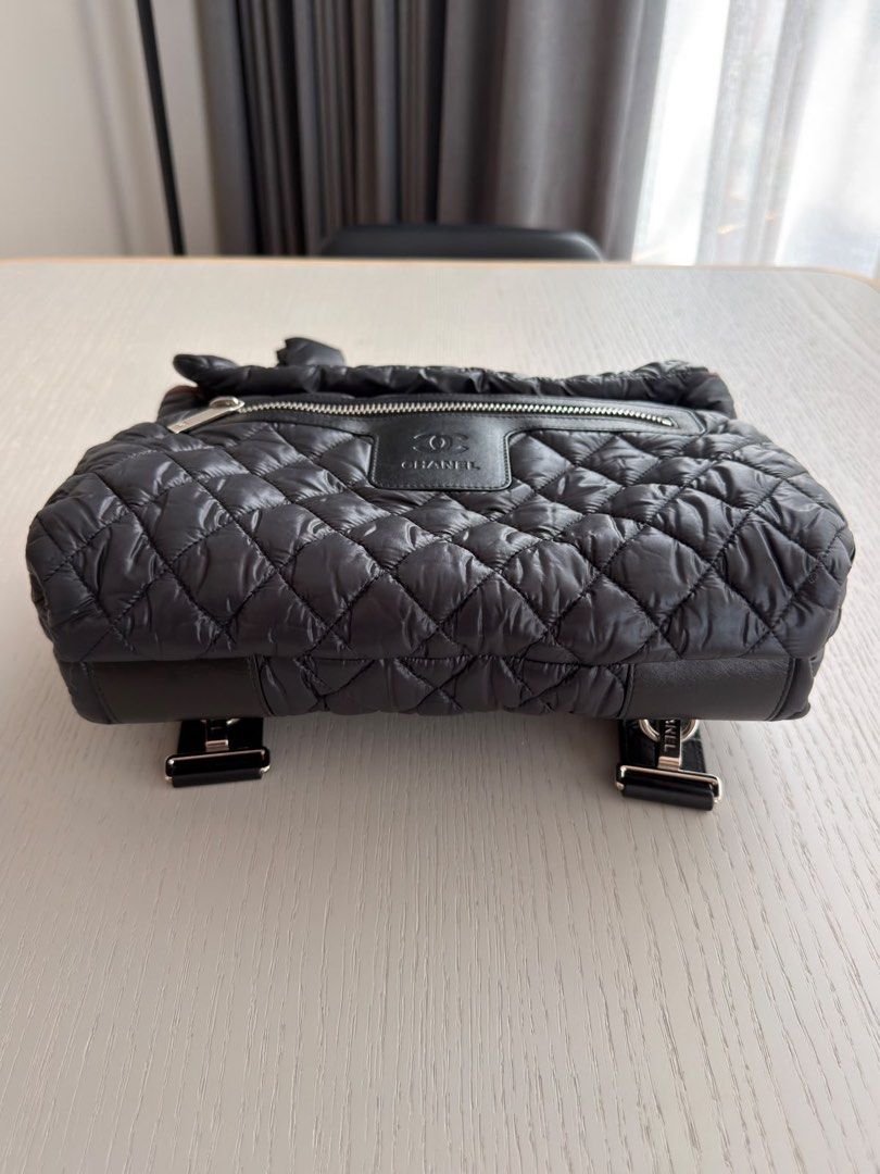 Chanel Coco Cocoon Backpack / Shoulder Bag Nylon Black Silver hardware (Category: Bags & Wallets) located in Singapore. Submitted by yasfinds (Listing ID 1456101015, Image 6). Description: Chanel Coco Cocoon Backpack / Shoulder Bag Excellent condition L36 H27 D10cm Nylon Black Silver hardware Series 13 (year 2009-2010) Comes with bag only F1408 Whats App: Kai @ +65 98263475.