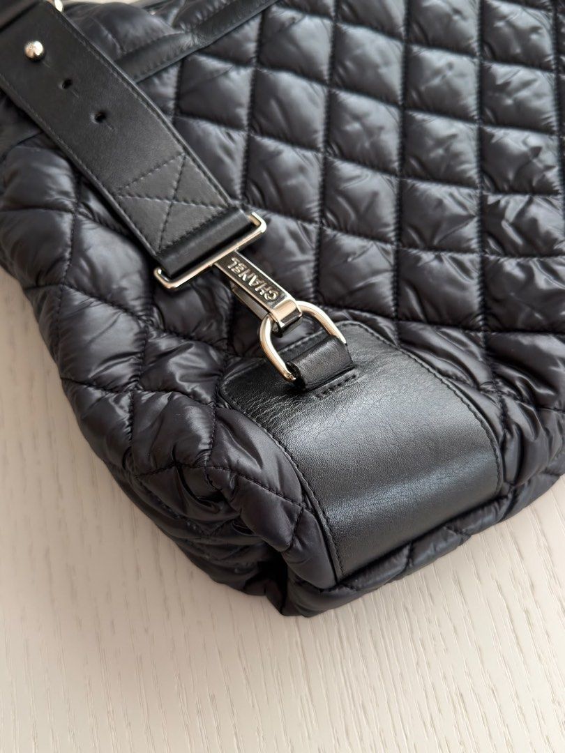 Chanel Coco Cocoon Backpack / Shoulder Bag Nylon Black Silver hardware (Category: Bags & Wallets) located in Singapore. Submitted by yasfinds (Listing ID 1456101015, Image 10). Description: Chanel Coco Cocoon Backpack / Shoulder Bag Excellent condition L36 H27 D10cm Nylon Black Silver hardware Series 13 (year 2009-2010) Comes with bag only F1408 Whats App: Kai @ +65 98263475.