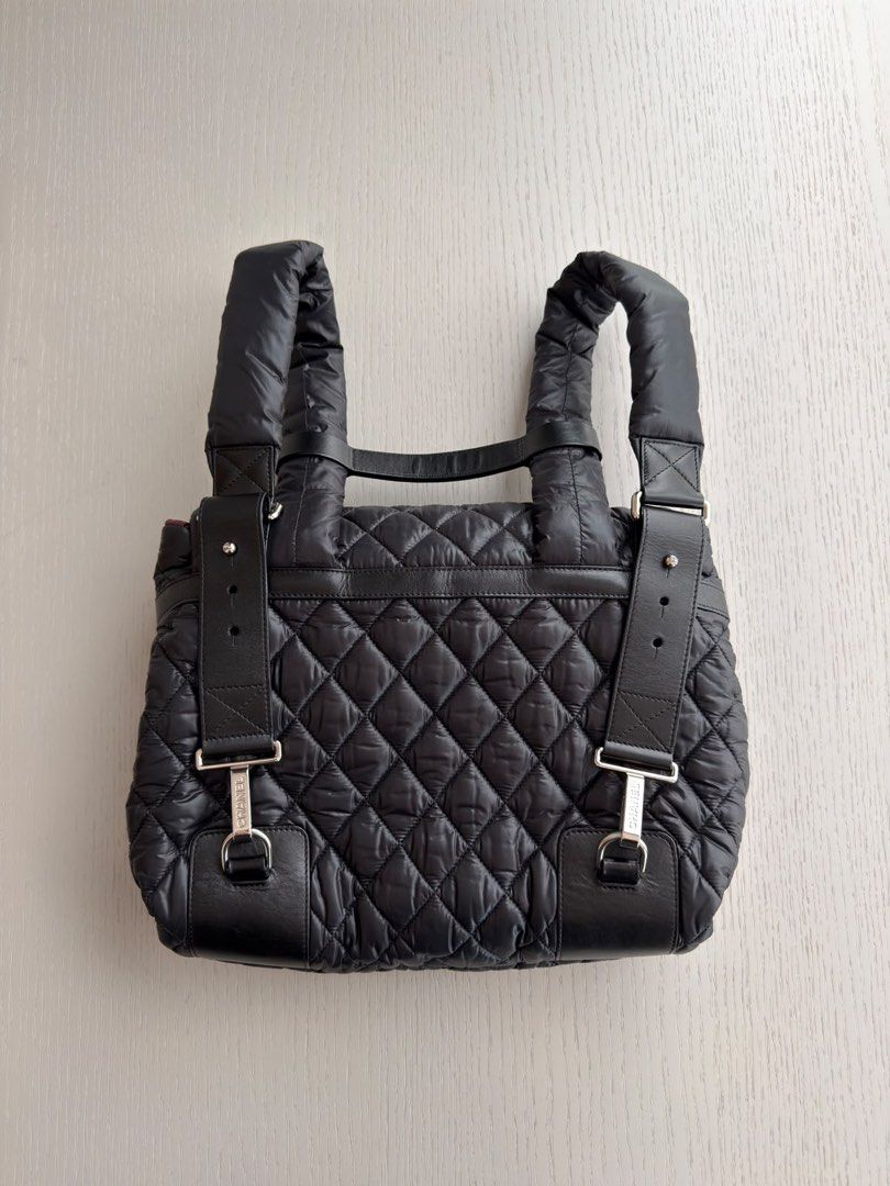 Chanel Coco Cocoon Backpack / Shoulder Bag Nylon Black Silver hardware (Category: Bags & Wallets) located in Singapore. Submitted by yasfinds (Listing ID 1456101015, Image 5). Description: Chanel Coco Cocoon Backpack / Shoulder Bag Excellent condition L36 H27 D10cm Nylon Black Silver hardware Series 13 (year 2009-2010) Comes with bag only F1408 Whats App: Kai @ +65 98263475.