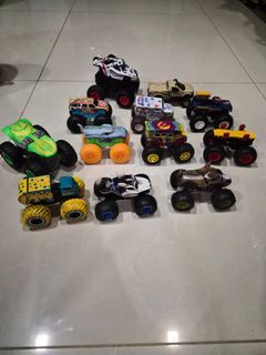 Lot of 12 Monster Trucks Toys Assorted Brands