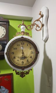 Ornate double face(Numeric & Roman )vintage-style wall clock
