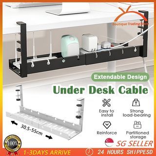 Extendable Under Desk Cable Management Tray Holder