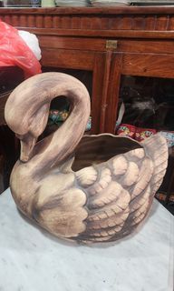 Large Beautiful Clay Swan