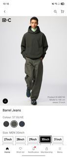 Uniqlo mens barrel jeans