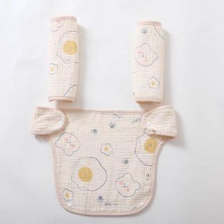 Cute Egg & Paw Print Baby Bib Set