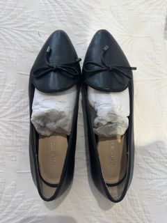 Jo Mercer Black Leather Flats Size 36