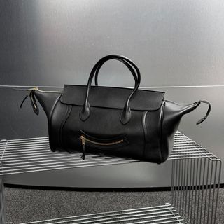 New Celine Smile Luggage Lambskin Black Gold Hardware