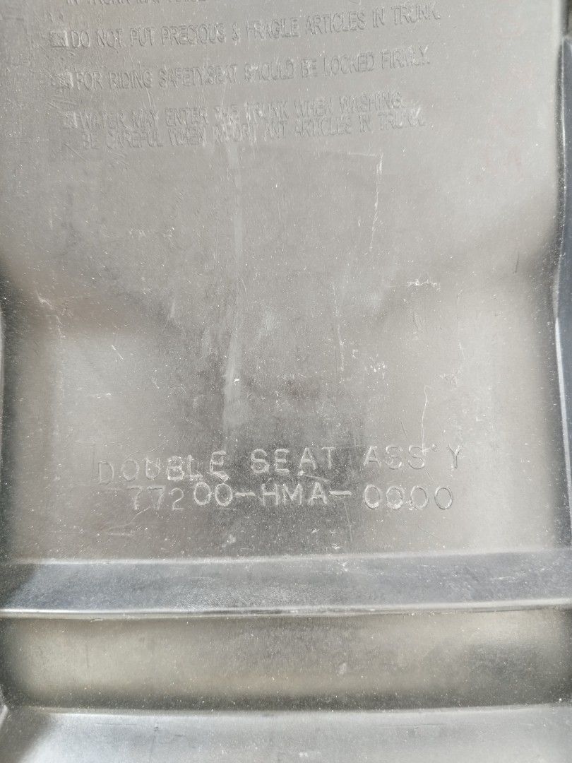 SYM SEAT for GTS 125, GTS 250, JOYMAX (Category: Motorcycle Accessories) located in Singapore. Submitted by sure_sell (Listing ID 1456449863, Image 2). Description: -Featutes brand new upholstery -part number: 77200-HMA-0000 -Direct replacement for your scooter.