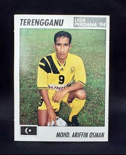Vintage Liga Perdana '94 (Malaysian League / Malaysia Cup) Football Sticker #184 Mohd. Ariffin Osman (Terengganu)