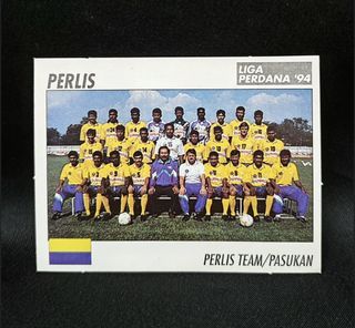 Vintage Liga Perdana '94 (Malaysian League / Malaysia Cup) Football Sticker #227 Perlis Team