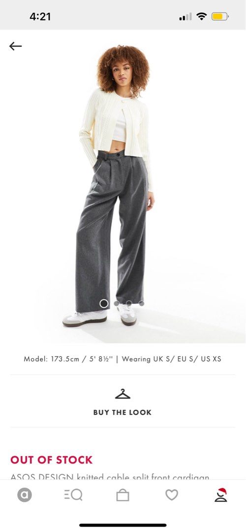 ASOS DESIGN knitted cable split front cardigan (Category: Coats, Jackets and Outerwear) located in Singapore. Submitted by rachhh_ten (Listing ID 1453262841, Image 1). Description: Worn once. Size XS NO TRADES NO NEGO NM+$2.80.