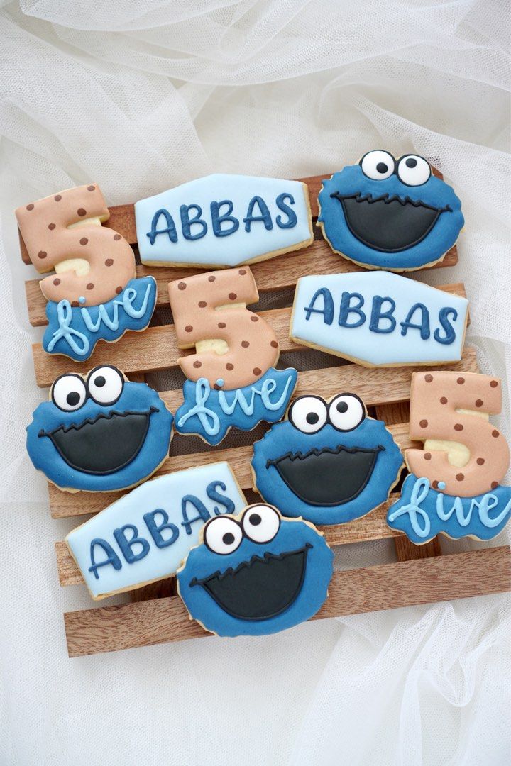Birthday Icing Cookies Character | Sugar Cookie (Category: Homemade Bakes) located in Singapore. Submitted by cottonchocolate (Listing ID 1453325581, Image 1). Description: 🍪 Custom cookies according to design ✅ Price starts from $5 and varies depending on design (please chat to check price) ✅ Minimum order of 15 cookies ✅ Standard delivery at $5 per 15 cookies Cookies will be packed in a standard clear plastic. There will be extra charge for bo