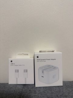 (FREE DELIVERY) 40W Dynamic Power Adapter with 60W Max + 60w usbc to usbc cable| USB-C PD Fast Charger for iPhone / iPad / USB-C Devices | Free Delivery SG