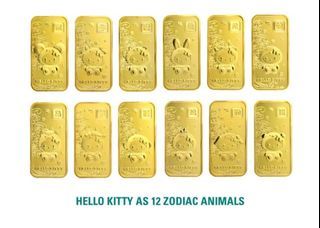 Sanrio Hello Kitty 24k gold plated Ingot